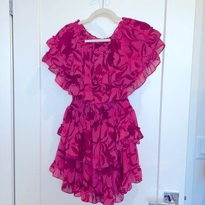 Beautiful Misa Los Angeles on/off the shoulder dress